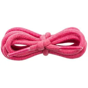 Waxed Cotton 3/16" Round Laces - Pink (2 Pair Pack) Shoelaces